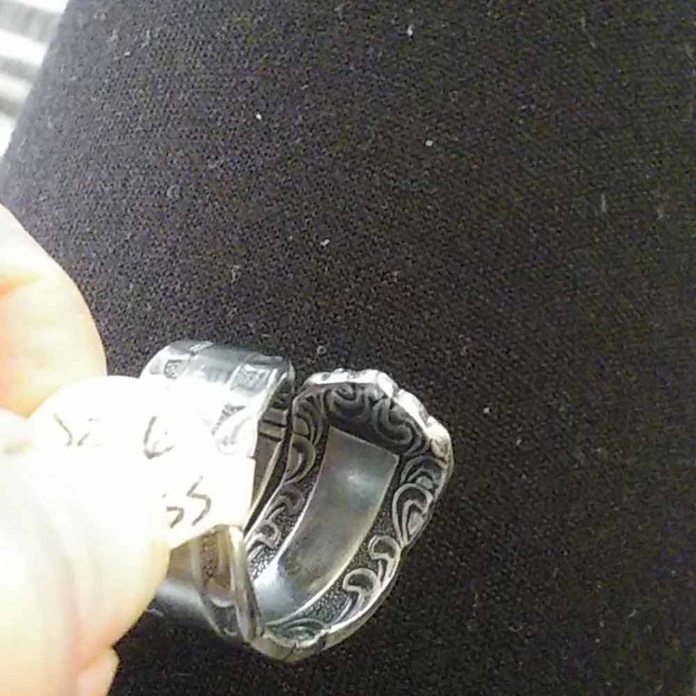 NWT.HANDMADE STAINLESS WRAP BOHO SPOON RING. - Picture 4 of 4
